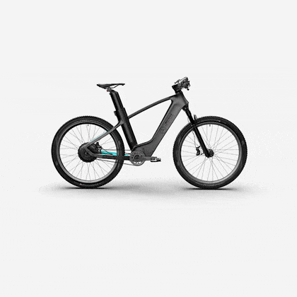 360 view of the Mercedes-AMG F1 Electric Bike in a minimalist studio setting, showcasing its precision engineering and performance design.