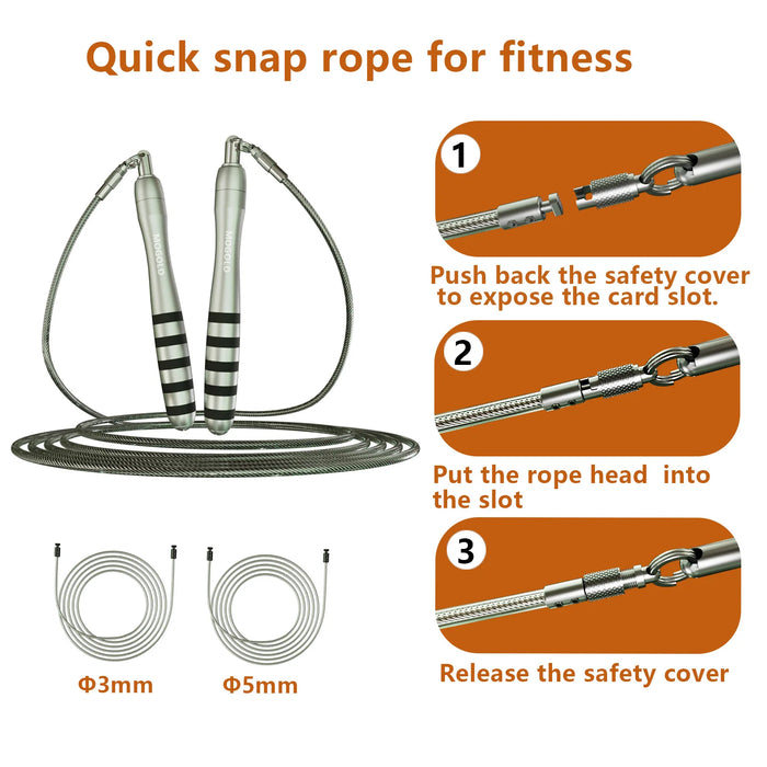 Crossfit Speed Jumping Rope Home Gym Steel Wire Durable for Men Fast Jump Rope Loss Weight Sport Exercise Workout Equipments