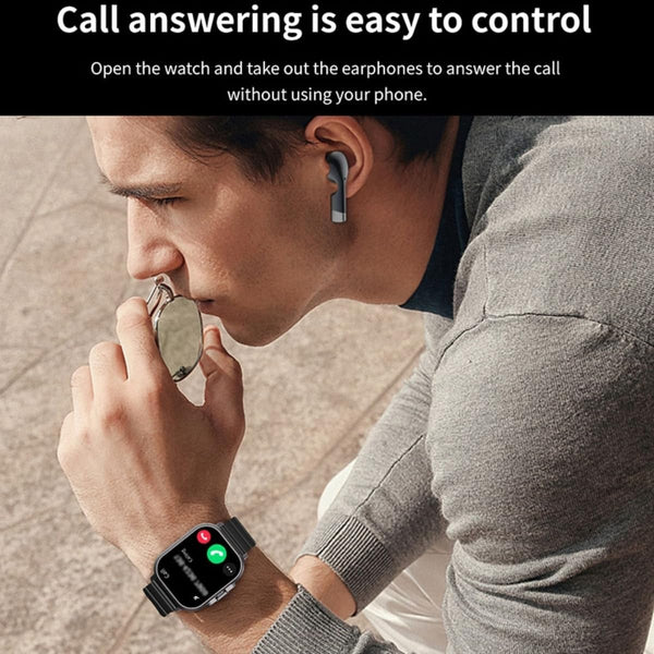 Smart Fitness Watch with Earbuds