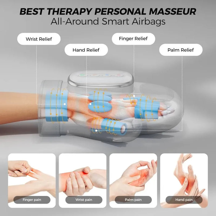 Soothing Wireless Hand Massager with Heat Therapy