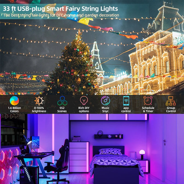 RGBIC Smart Christmas Lights - IPV6 All Weather Proof (indoor / outdoor)